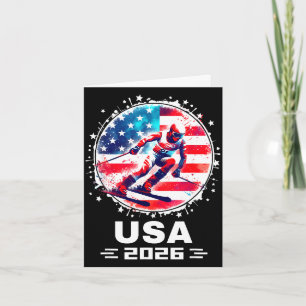 USA-Team 2026 Skishirt für Männer Frauen Kinder Karte