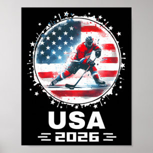 Usa Team 2026 Vereinigte Staaten Amerikanische Fla Poster