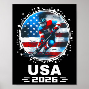 Usa Team 2026 Vereinigte Staaten Amerikanische Fla Poster