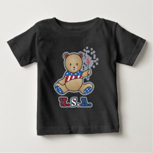 USA Teddy Bar Säuglings & Kleinkind T - Shirt