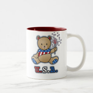 USA Teddy Bear Mugs