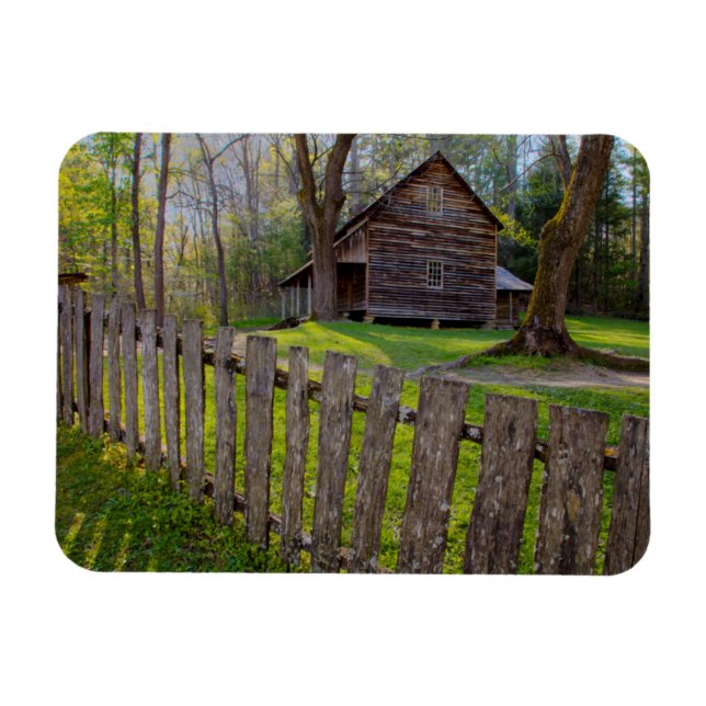 USA, Tennessee, Cabin in Cades Cove Magnet (Horizontal)
