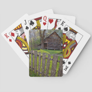 USA, Tennessee, Hütte in Cades Cove Spielkarten