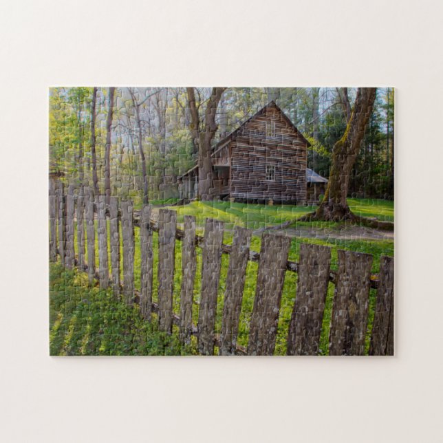 USA, Tennessee, Kabine in Cades Cove (Horizontal)