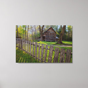 USA, Tennessee, Kabine in Cades Cove Leinwanddruck