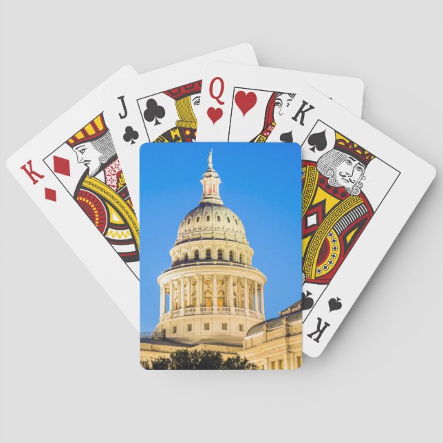 USA, Texas, Austin. Hauptstadt Gebäude (1888) 2 Spielkarten (Rückseite)
