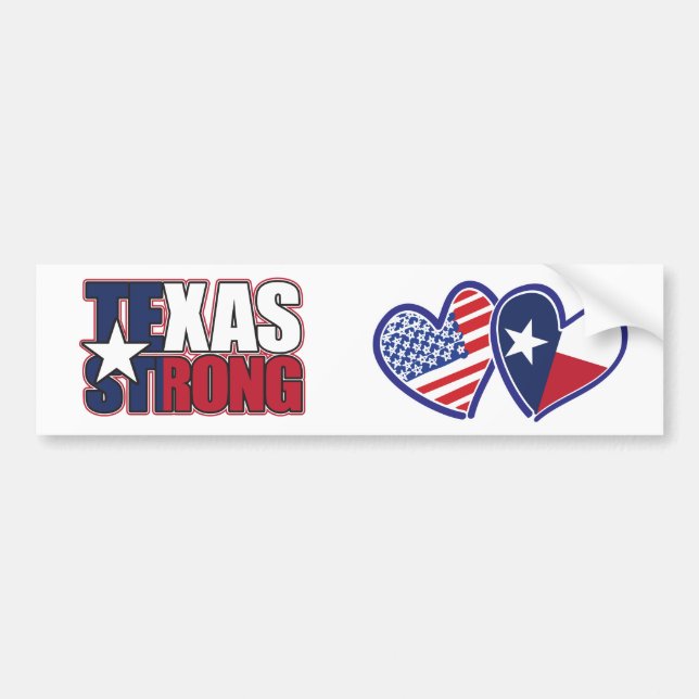 USA-Texas-Flag-Herz Autoaufkleber (Vorne)