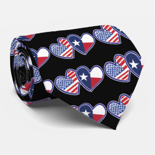 USA-Texas-Flag-Herz Krawatte