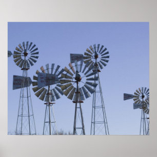 USA, TEXAS, Lubbock: American Wind Power Center Poster