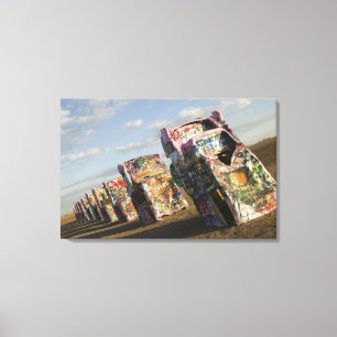 USA, TEXAS, Panhandle-Gebiet, Amarillo: Cadillac Leinwanddruck