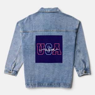 USA Text 4. Juli Design-62118 Jeansjacke