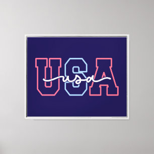 USA Text 4. Juli Design-62118 Leinwanddruck