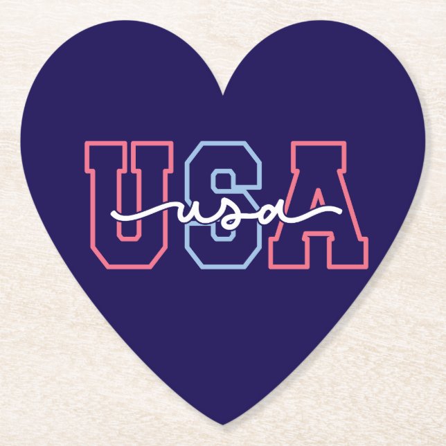 USA Text 4. Juli Design-62118 Untersetzer (Vorderseite)