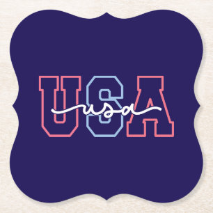USA Text 4. Juli Design-62118 Untersetzer