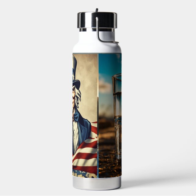 USA-Themed Stainless Steel Water Bottle - Dable Trinkflasche (Links)