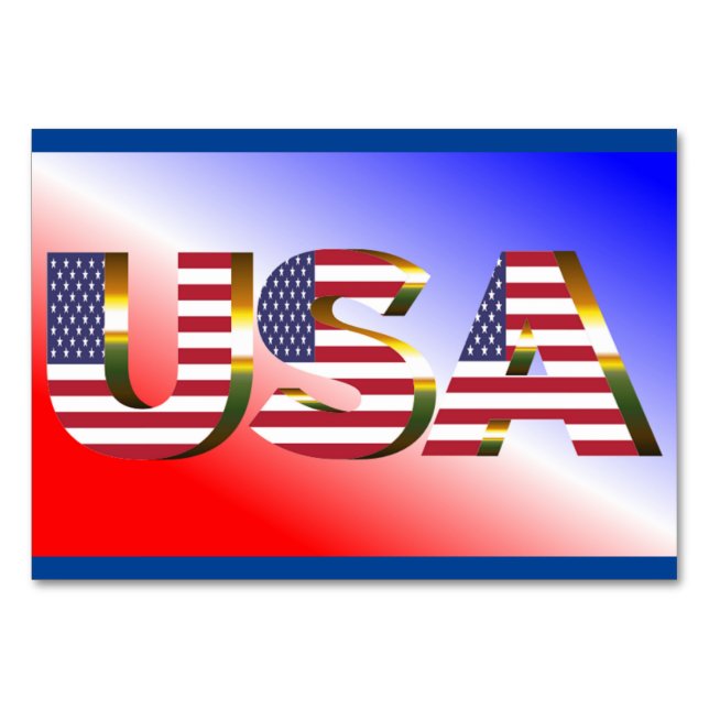 USA TISCHNUMMER (Vorderseite)