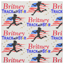 USA TRACK STAR PERSONALISIERT FABRIC
