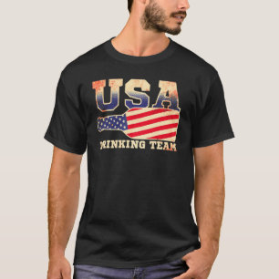 Usa Trinkteam Bierparty Vintage Usa Flagge 2 T-Shirt