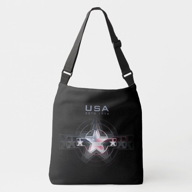USA Tristar Crossbody Bag Tragetaschen Mit Langen Trägern (Vorderseite)