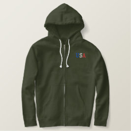 USA TRUMP 45 ZIP HOODIE BESTICKTER HOODIE