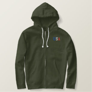 USA TRUMP 45 ZIP HOODIE BESTICKTER HOODIE