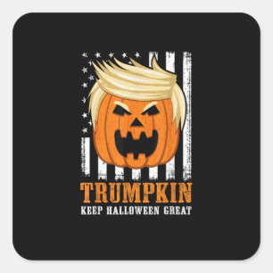 Usa Trumpkin Behielt Halloween Great Funny Quadratischer Aufkleber
