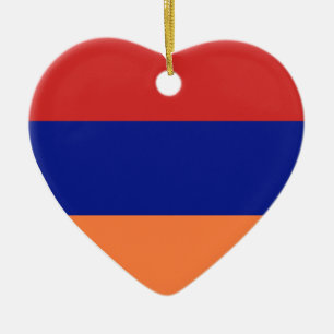 USA u. Armenien-Flaggen-Herz-Verzierung Keramikornament
