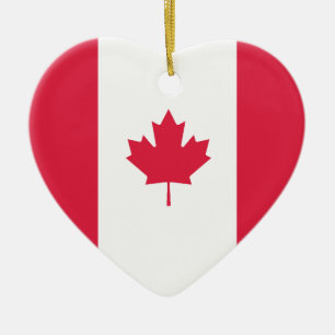 USA u. Kanada-Flaggen-Herz-Verzierung Keramik Ornament
