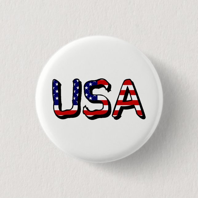 USA überlagern sich auf US-Flagge Button (Vorderseite)