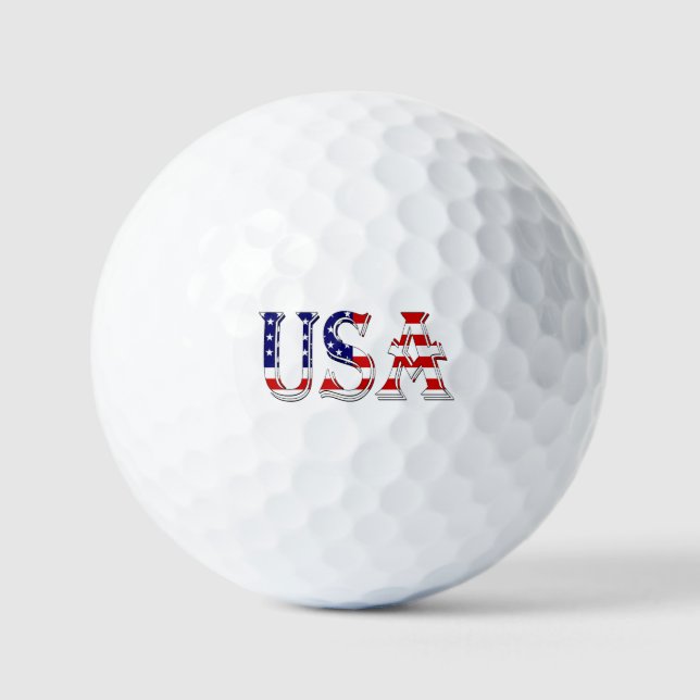 USA überlagert US Flag va gbcnt Golfball (Vorderseite)