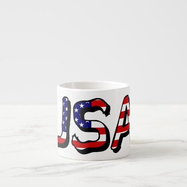 USA überlappen sich auf US-Flagge Espressotasse (Vorderseite)
