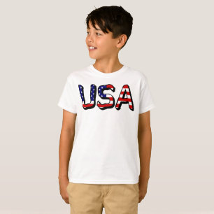 USA überschneiden sich bei US Flag Boys T-Shirt