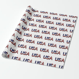 USA überschneidet amerikanische Flagge Geschenkpapier