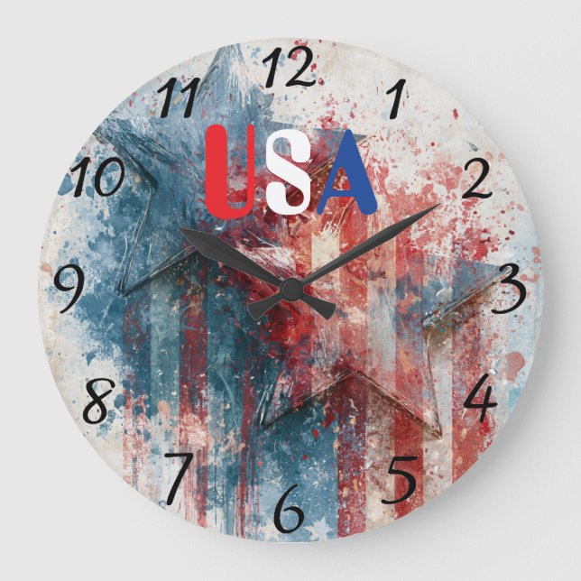 USA-Uhr Große Wanduhr (Vorderseite)