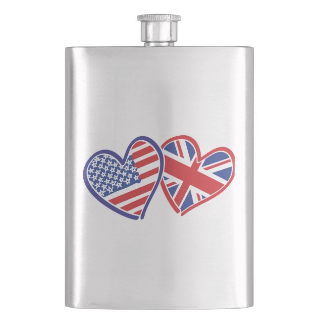 USA - UK-Liebe Flachmann (Vorderseite)