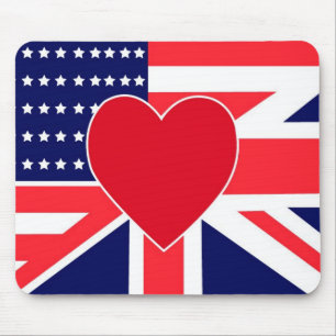 USA/UK Liebe-Mausunterlage Mousepad