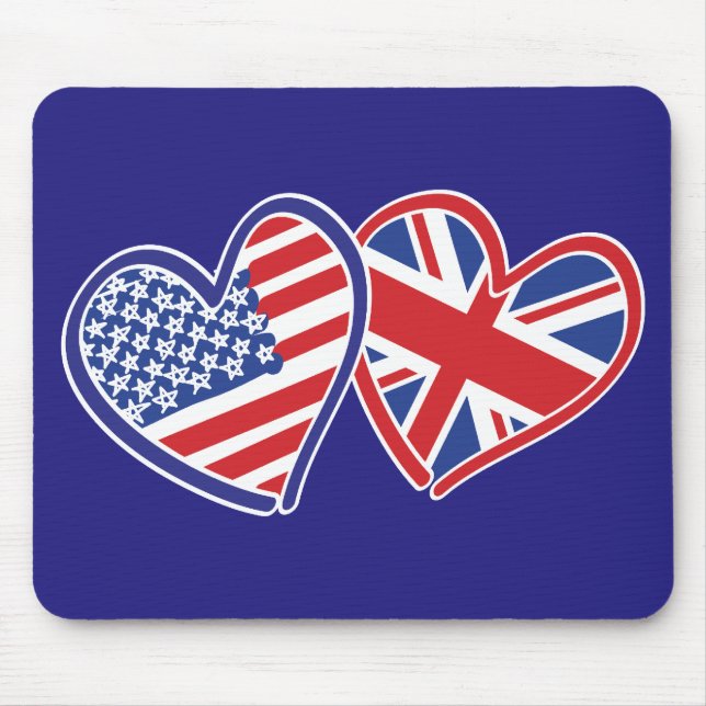 USA - UK-Liebe Mousepad (Vorne)