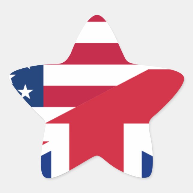 usa uk  Stern-Aufkleber (Vorderseite)