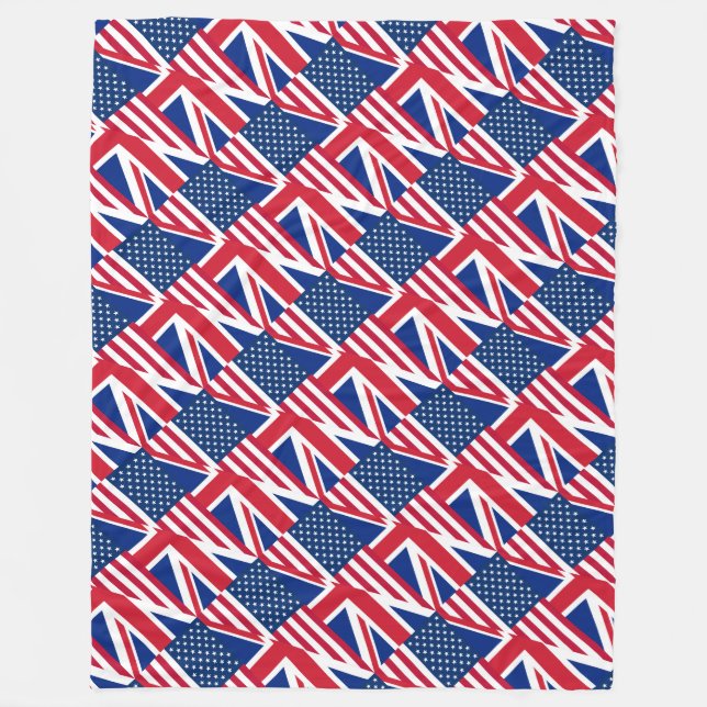 usa uk Vlies Decke (Vorderseite)