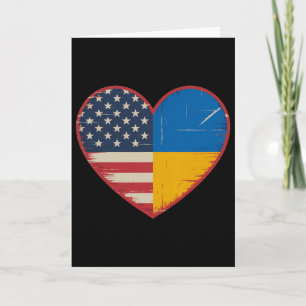 Usa Ukraine Herz - Doppelte Staatsbürgerschaft 1  Karte