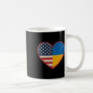 Usa Ukraine Herz - Doppelte Staatsbürgerschaft 2  Kaffeetasse