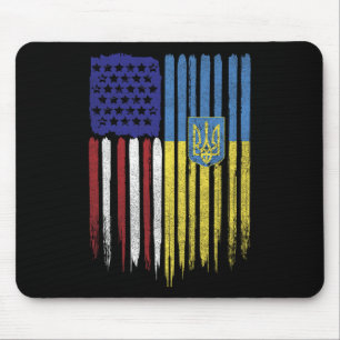 Usa Ukraine Ukrainische Flagge Trident Wurzeln Mousepad