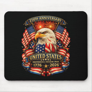 USA Unabhängigkeit 250. Jubiläum 1776 2026 Mousepad