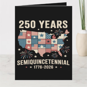 USA Unabhängigkeit 250. Jubiläum Karte