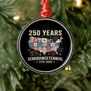 USA Unabhängigkeit 250. Jubiläum Ornament Aus Metall