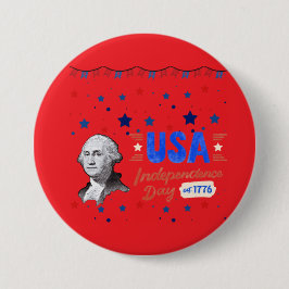 USA Unabhängigkeitstag Button