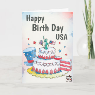 USA Unabhängigkeitstag - Kuchen Karte