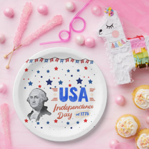 USA Unabhängigkeitstag Pappteller