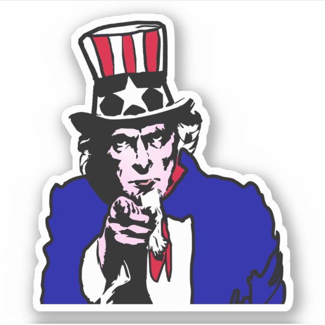 USA Uncle Sam Aufkleber (Vorderseite)