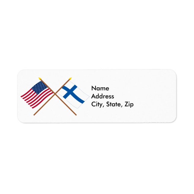 USA und Finnland überquerten die Flaggen (Vorne)